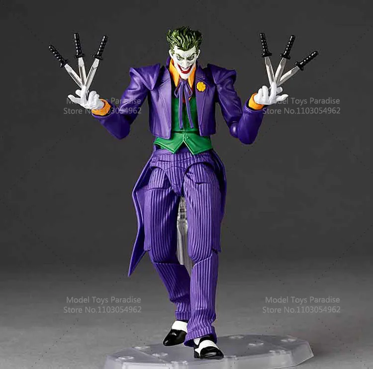 Original Hot Sale 1/12 Collectible Toys Anime Joker Men Soldier Evil Purple Clothes Clown 16.5CM Action Figure Model Fans Gifts