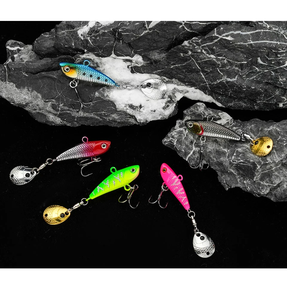 WALK FISH 8/11/15g Neuer VIB Angelköder Spinner Spoon Kleiner Wirbelwind Eisenplatte Rotierender Köder Meeresangeln Seebarsch Süßwasser – Detail 5