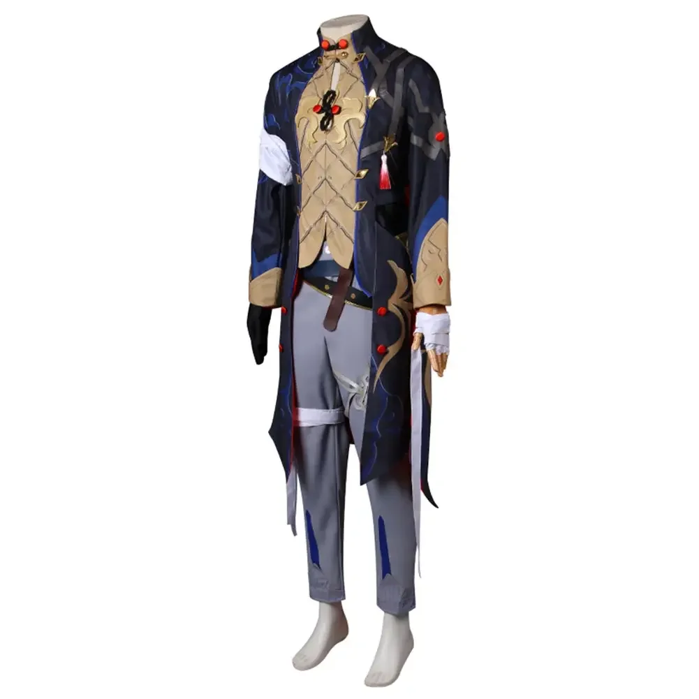 Honkai Star Rail Ren Cosplay Costume Uniform for Adult Men Coat Pants Anime Outfits Halloween Carnival Party Disguise Suit