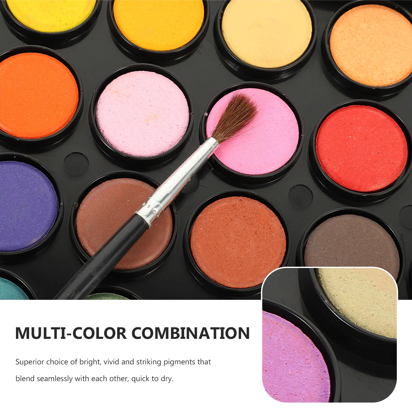 

1 set Watercolor Paint Set Nylon Plastic Portable Box Vivid Quick Dry Pigments Mixing Plate Travel Sketching Gift Painting Kit