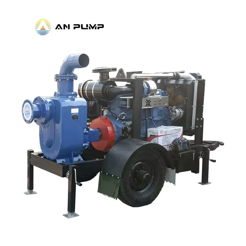 custom 6 Inch Self Priming Water Pump Set for Engine Powered Irrigation