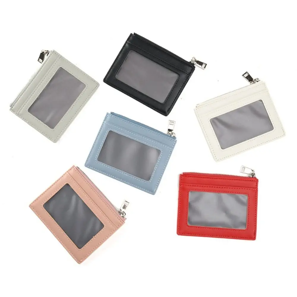 حامل بطاقات عصري رفيع للغاية، حقيبة بطاقات هوية متعددة من جلد البولي يوريثان مقاومة للماء بلون سادة للرجال والنساء #1