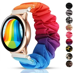 20mm 22mm Scrunchies Elastic Watch Strap for  Samsung Watch 46mm/3/Gear S3/4/5/Active 2 Bracelet for Huawei Watch GT2 3 Pro Band