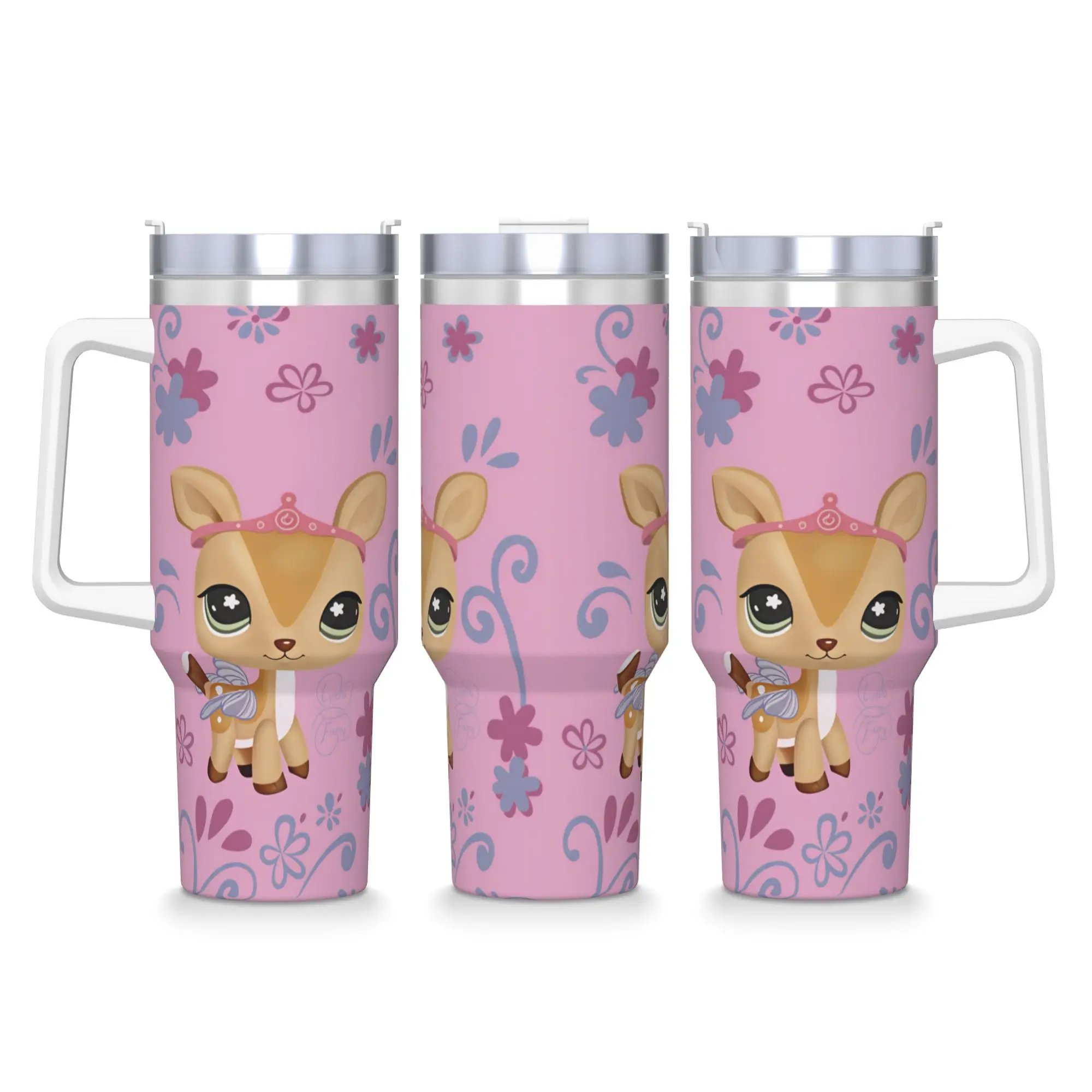 Stainless Steel Tumbler Littlest Pets Shops Thermal Mug  Portable Hot Drinks Car Mugs Driving Graphic Water Bottle
