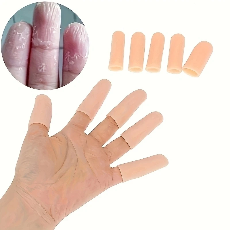 2Pcs Washable Silicone Finger Cots for Dry Skin Cracked Reusable Finger Protectors