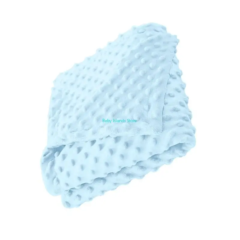

K92D Baby Blanket Double Layer Dotted Backing Blanket Thick & Warm Wrap for Girl Boy