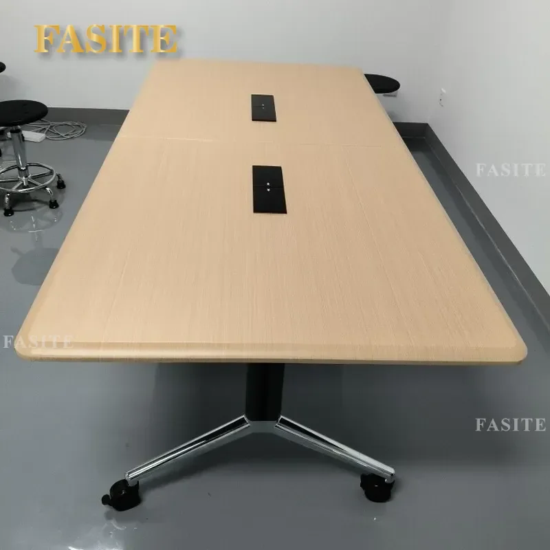 For Folding Conference Table Removable Splicing Light Luxury High End Desk With Wheels Modern Office Furniture