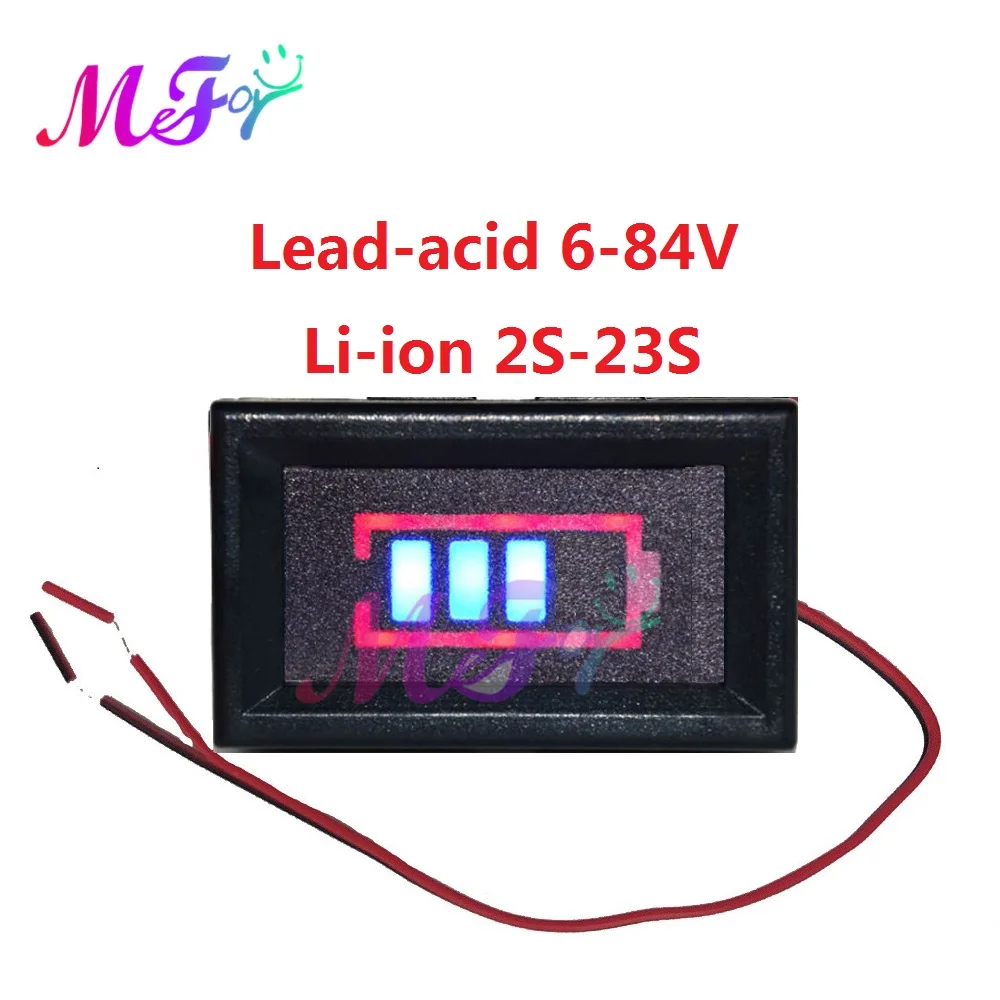 6V 12V 24V 36V 48V 60V 72V 84V Lead acid Battery Tester 2S 3S 4S 5S 6S 7S 10S 13S 16S 17S 23S Lithium Battery Capacity Indicator