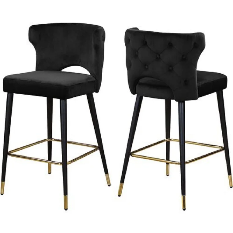 Wholesale Modern fashion light luxury high stool Nordic bar high back simple cloth bar chair