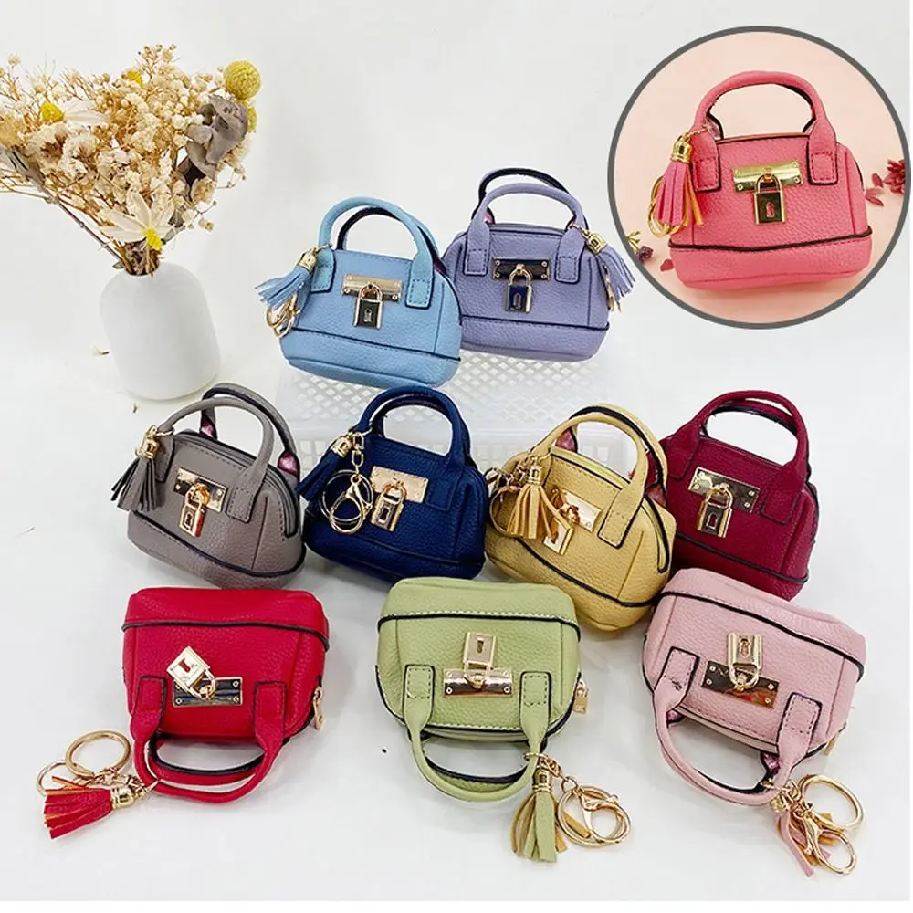 Fashion With KeyChain Key Bag PU Leather Multifunction Coin Purse Wallet Gift Simple Mini Storage Pouch