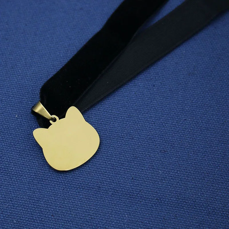 Kyouyama Kazusa – collier de Cosplay noir, pendentif chat, jeu d'anime, archives bleues, accessoire de Costume d'halloween pour fille, cadeaux ﻿
