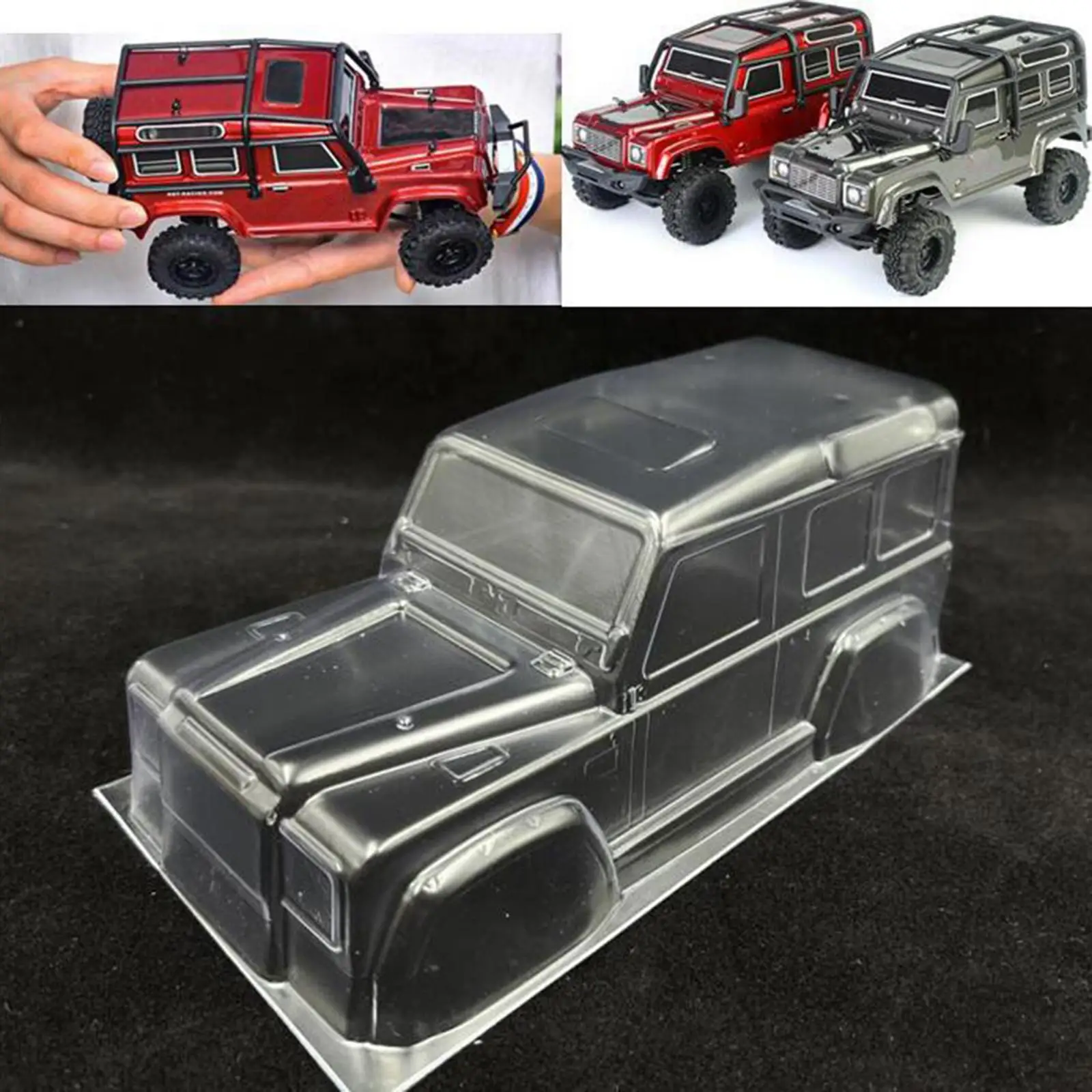 1/24 Crawler Shell Modification Pats Clear Kids Adults Gifts DIY RC Model Toy Accessories 4.72 inch/120mm Wheelbase Car Shell