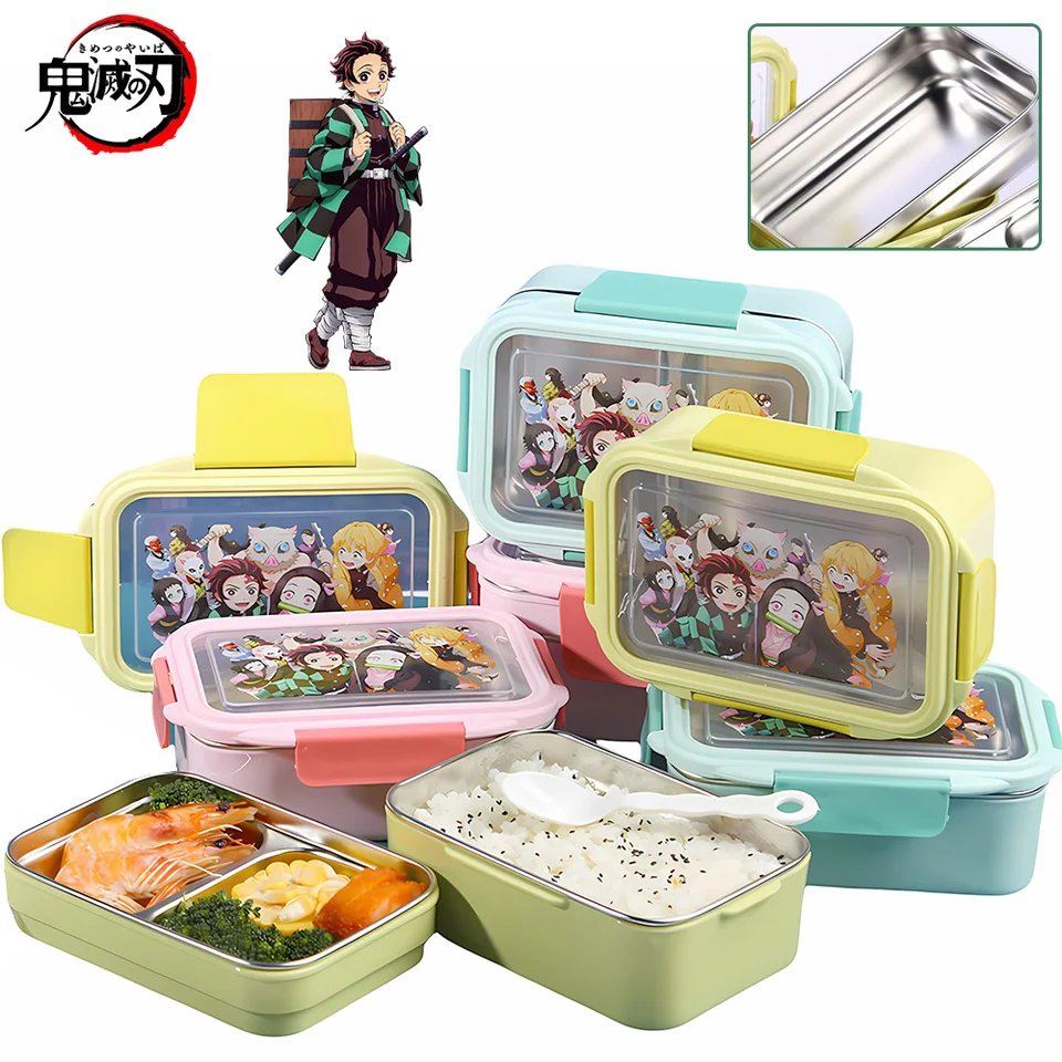 Demon Slayer Tanjirou Thermal Lunch Box for Kids Anime Stainless