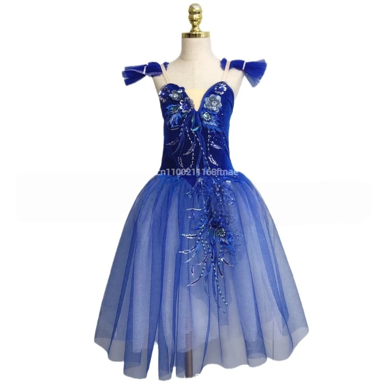 

Детский балетный танцевальный костюм, бархатная длинная юбка, костюм «Лебединое озеро», балетная юбка для взрослых, пушистая юбка на подтяжках для маленькой лебединой девочки