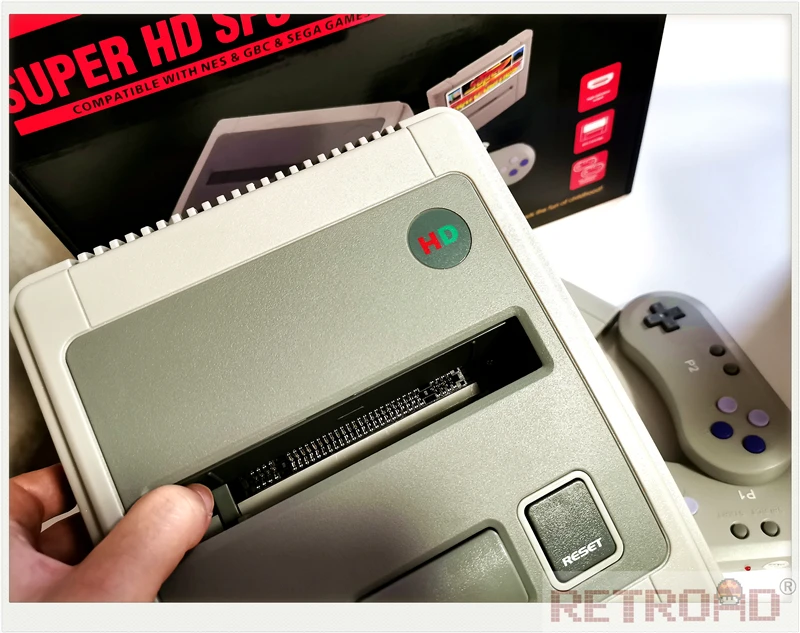 Retroroad sfc52hd super retro hardware console de jogos jogar sfc