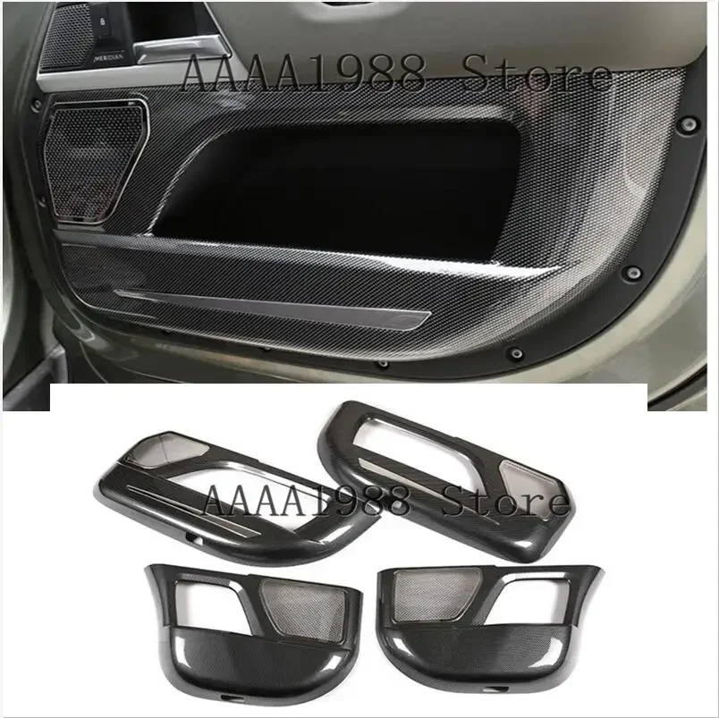20-21 ABS Alloy for Land Rover Defender 90 110 130 Door  Decorative Panel Carbon Fiber Pattern Car Interior Accessories