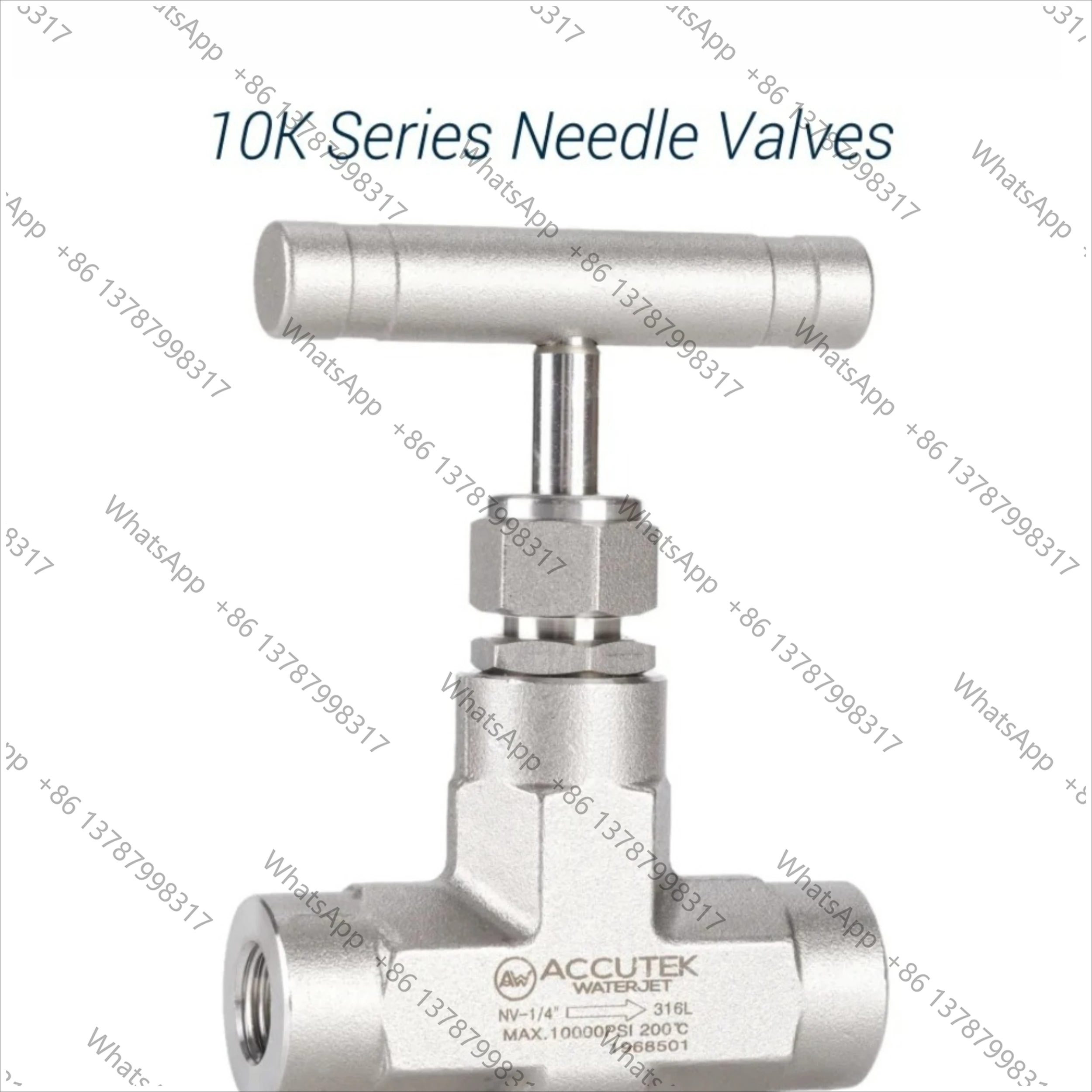 316 Stainless Steel Forged-Body Needle Valves High Pressure (10000Psi) Panel 70Mpa Straight Pattern Regulating Stem