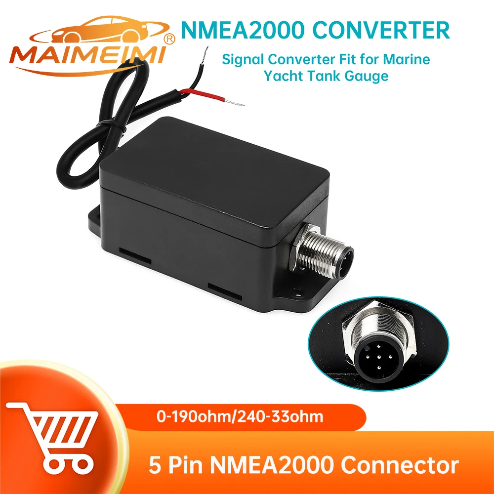 NMEA2000 Data Converter Standard Micro-C Connector IP65 Waterproof Marine Boat Yacht 0-190ohm/240-33ohm Connector