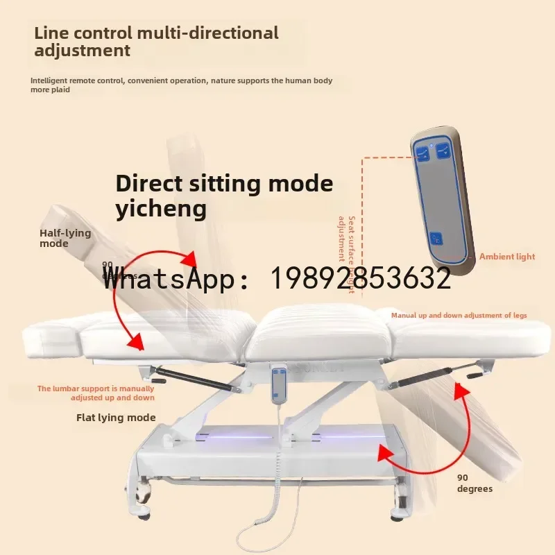 H2 Luxus Beauty Bed Liftbett Multifunktionales Massagebett