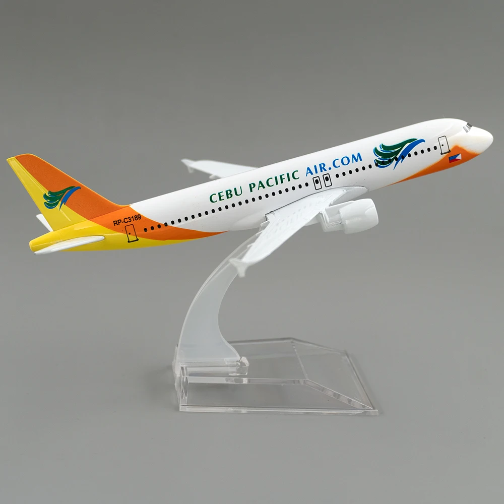 1/400 Scale Aircraft Airbus A320 Cebu Pacific Philippines 16cm Alloy Plane Model Children Kids Gift for Decoration