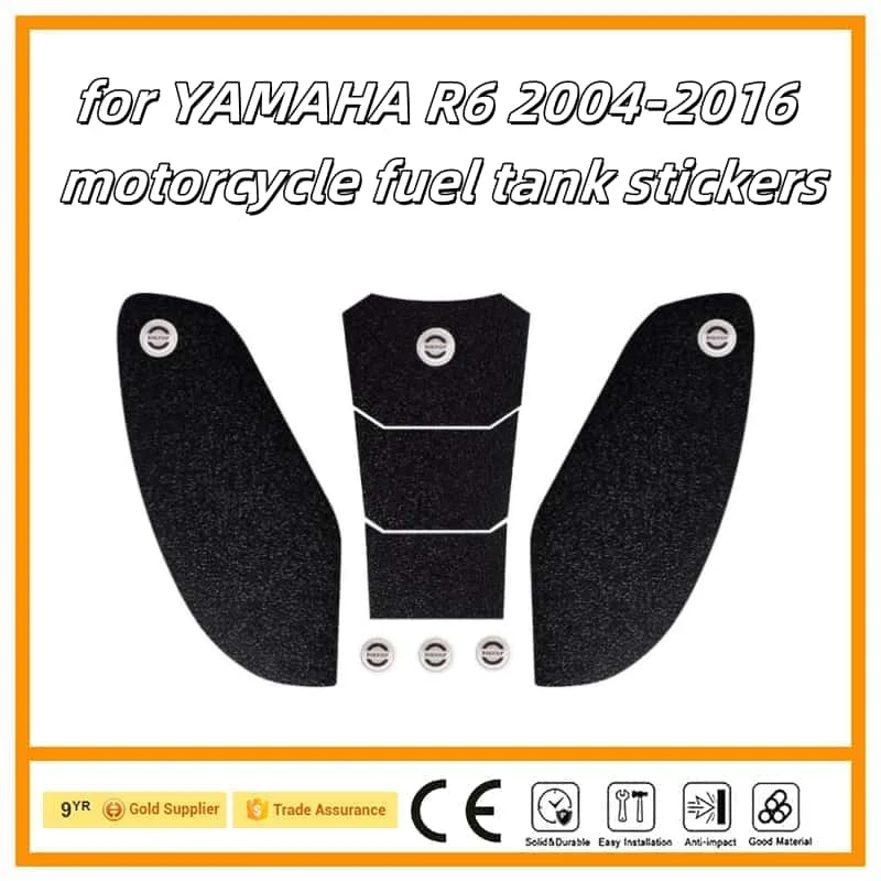 Motorcycle Sticker Tank Non Slip Tank Traction Side Pad Protective Decal for YAMAHA R6 2004-2016