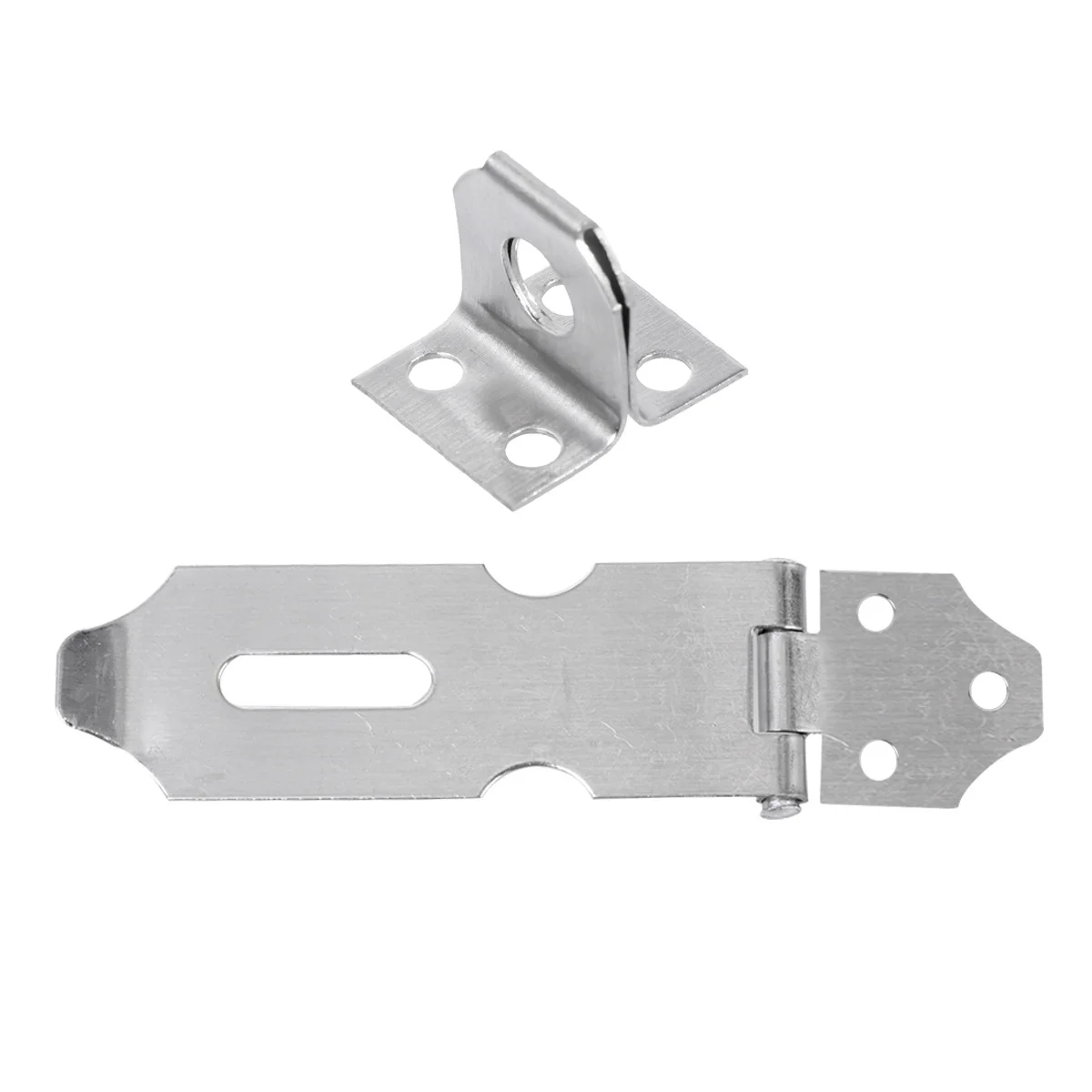 

20Pcs Universal Stainless Steel Hasp with Staple Set for Padlock Door Window Cabinet Secure Mounting Padlock Hasp