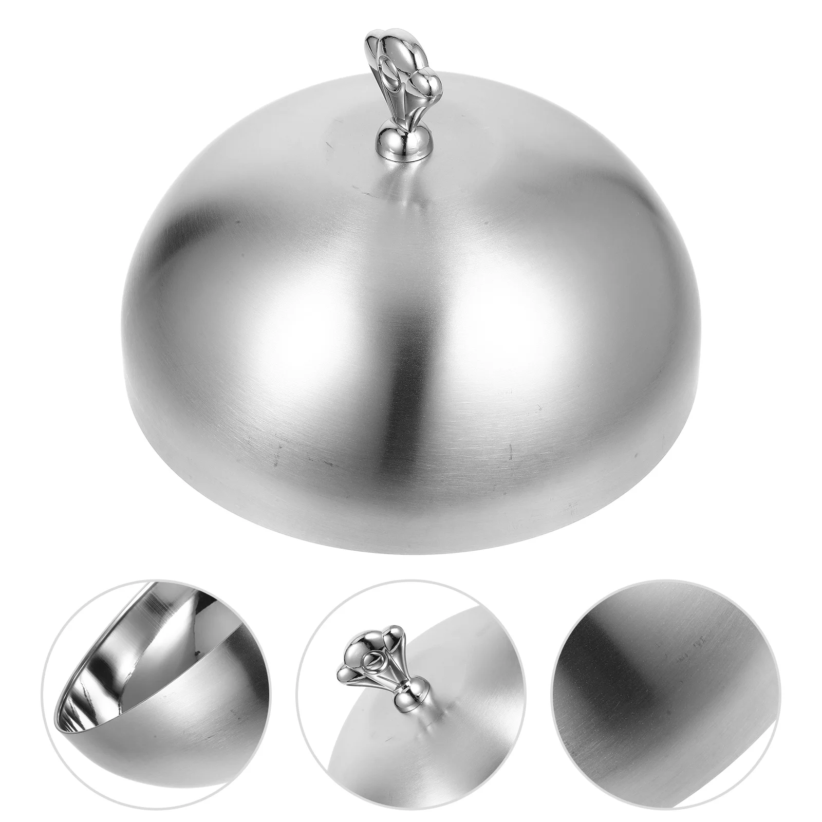 Burgers Stainless Steel Food Cover Steak Lid Tent Cheese Restaurant Dish Silver