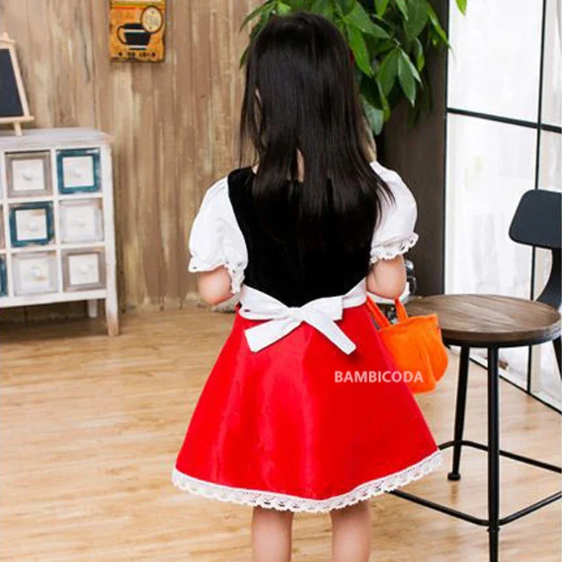 Robe Cosplay du Petit Chaperon Rouge pour Enfant Fille, Tenue de ixd'Halloween, Carnaval, Flrenfor, 2022