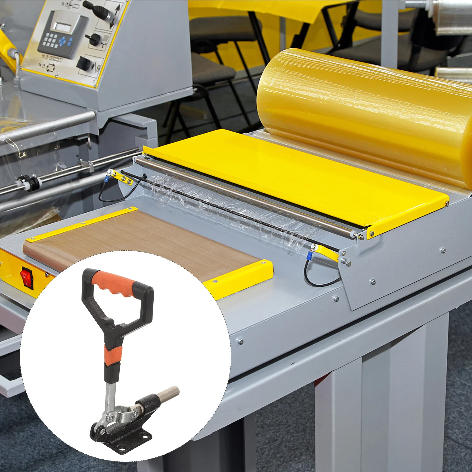 

Heat Press Handle Fixture Durable Iron Plastic Replacement Clamp for Baking Cup Hot Stamping Machine Press Accessory