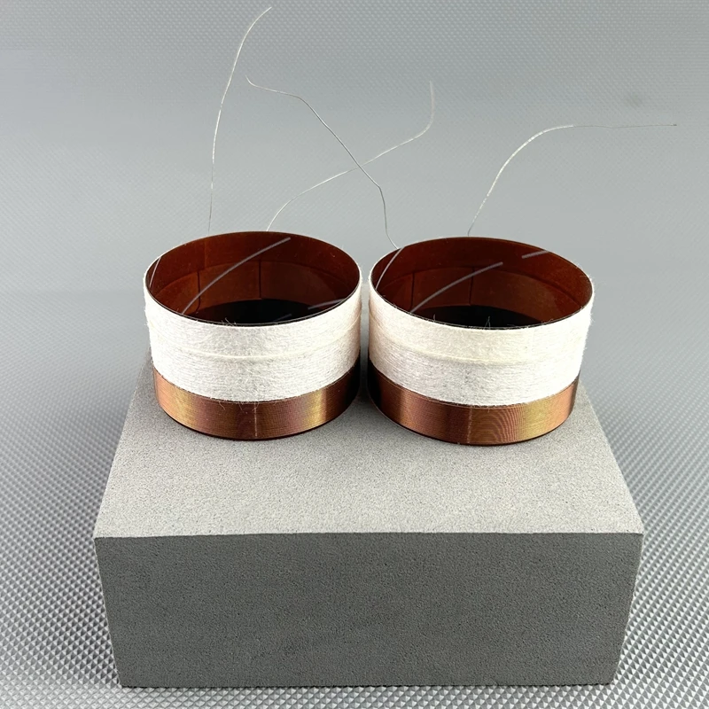 2PCS  44.5mm Bass Ring Round Copper Wire Two Layers KSV Skeleton High Power Woofer Voice Coil 45 Core Woofer