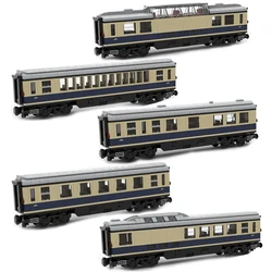 MOC city industrial Rheinged 4 axles universal passenger wagon panoramic Train model DIY creative ideas ToyGift technologyBlocks