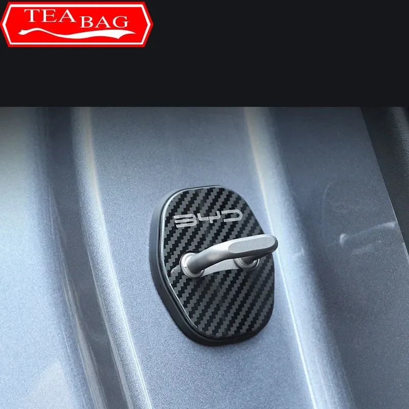 

For BYD Yuan Pro Yuan UP EV 2024 Car Stainless Steel Door Lock Cover Interior Door Lock Buckle Protection Auto Accessories