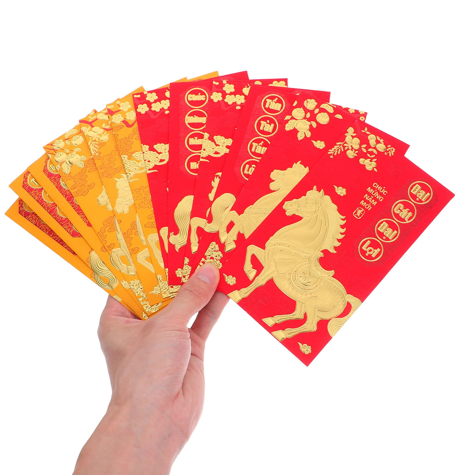 

48pcs Vietnamese Red Envelopes 2026 Horse Year Lucky Money Pockets Lai See Xi Envelope Wedding Birthday Party Spring