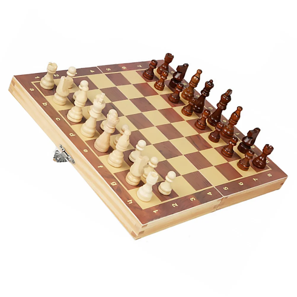 

Chess Board Game Magnetic Children’s Checker Plaything Educational Wood Student