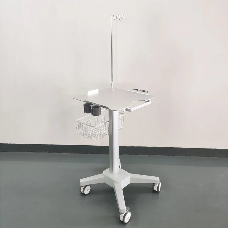 Medical High Quality Ultrasound Trolley  Portable Machine Dental Clinic Cart Trolley Instrument Cart with Infusion Stand