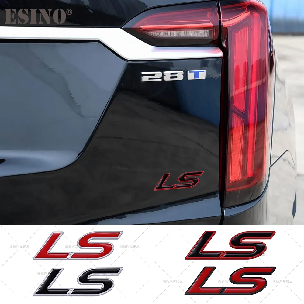 3D LS Car Metal Alloy Rear Trunk Fender Adhesive Badge Body Tailgate Emblem Sticker For Cadillac CTS Escalade
