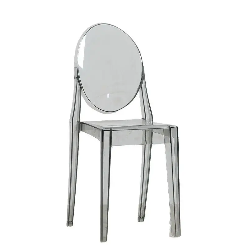 

ins Stackable transparent dining chair Creative acrylic restaurant network celebrity Plastic Acrylic coffee lounge chair