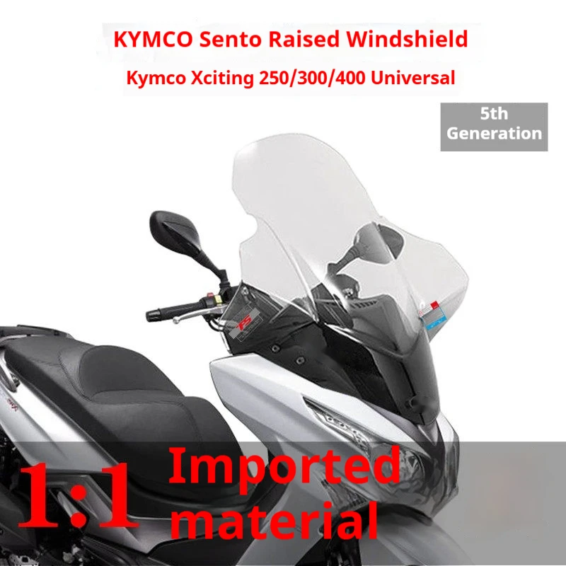Motorcycle Windshield for Xciting 250 Xciting 300 Xciting 400 Front Windscreen Deflector Widened Heightened Touring Wind Shield