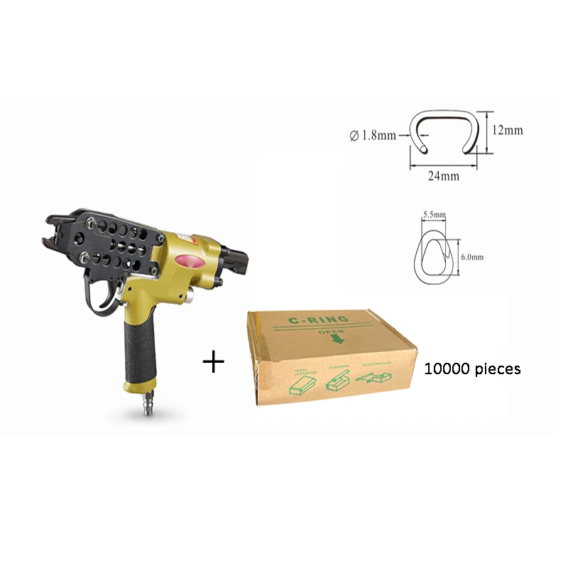 

Pneumatic Air Tools C-Ring Nailer Machine SC760C Air Nail Gun C-type Hog Ring Plier