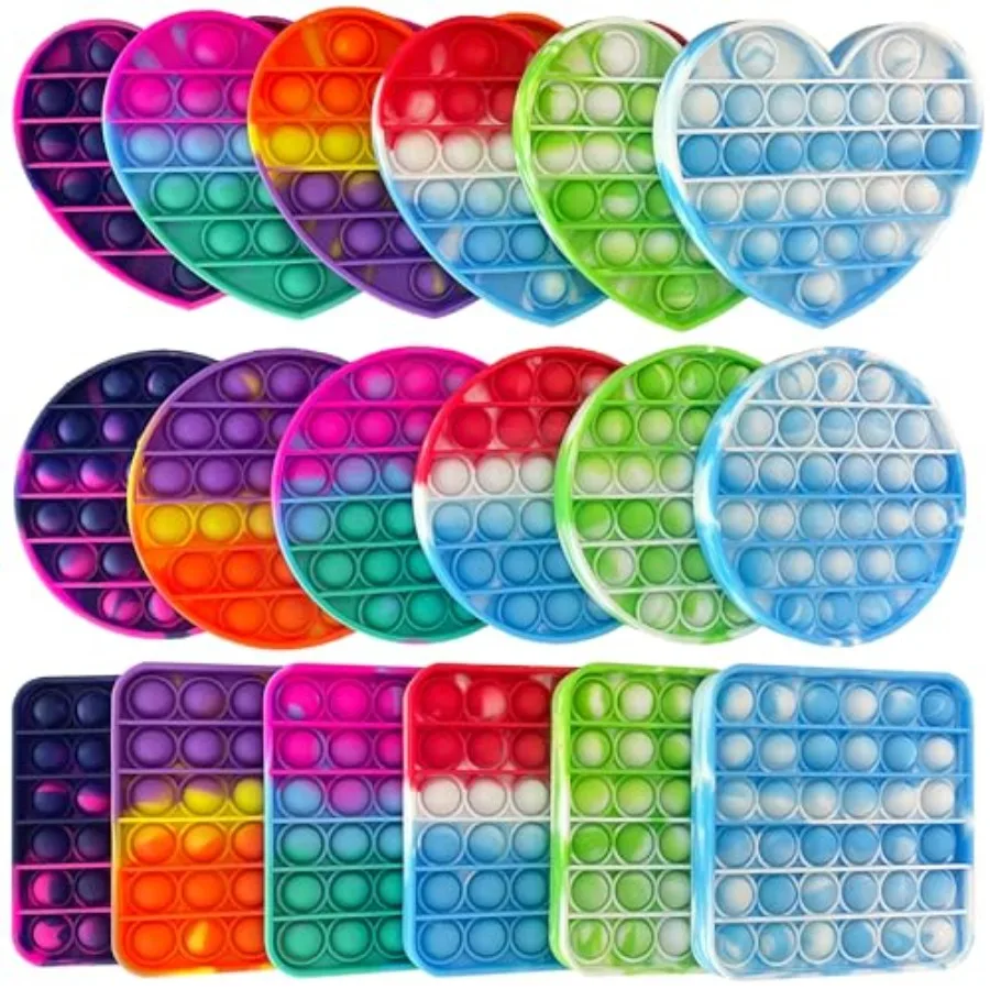 

Rainbow Colors Pop Bubble Fidget Sensory Toys, Pop Fidget Toys, Pop Toy Bulk for Party Favor, Classroom Student Prizes Easter B