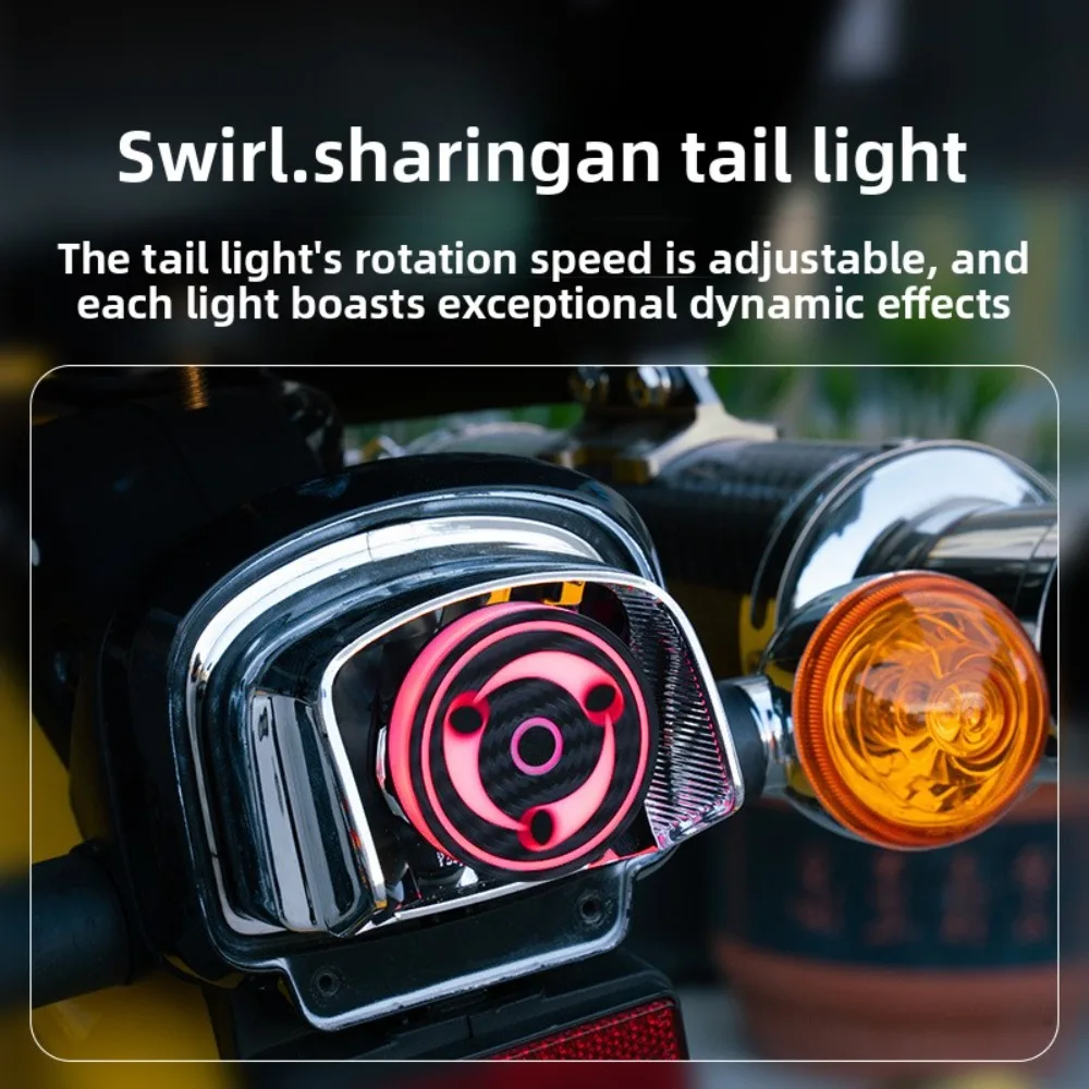 

Motorcycle Brake Light Rotating Colorful Flash Tail Light Auxiliary Brake Light Modification Accessories Fashion Advanced Simple