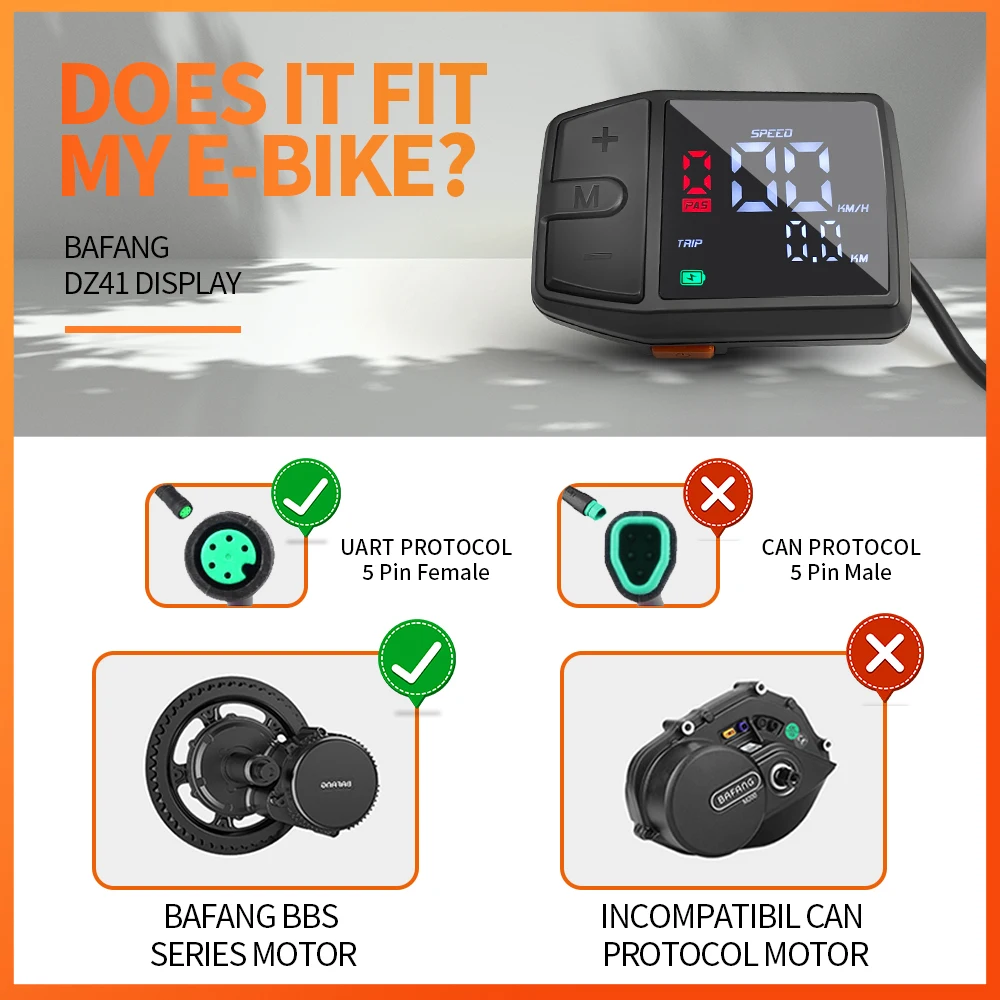 Bafang DP E08 LED display CAN - E-Bike - Budget Fietsonderdelen
