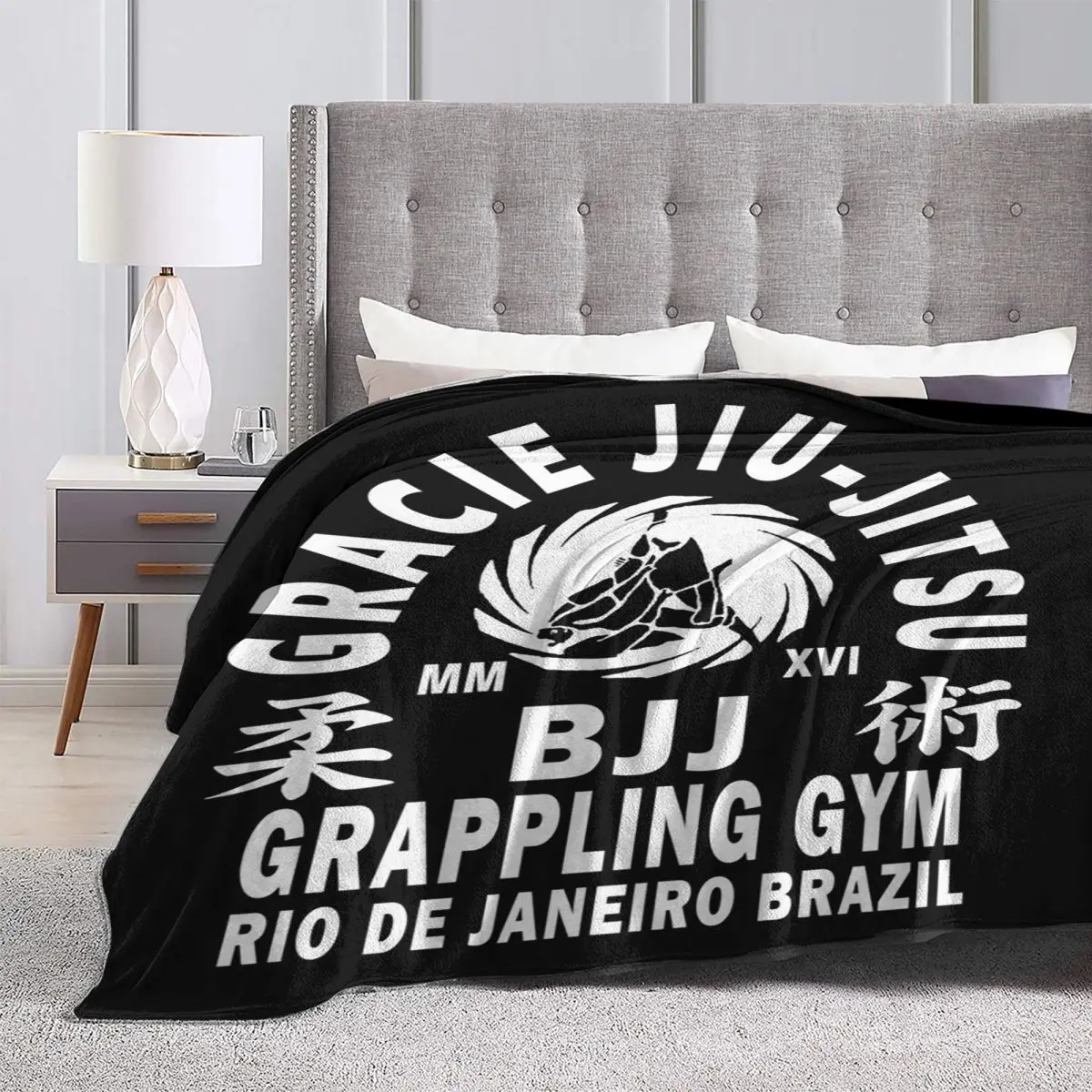 Brazilian Jiu-Jitsu Blanket Soft Warm Flannel Throw Blanket Bedding for Bed Living room Picnic Travel Home Sofa