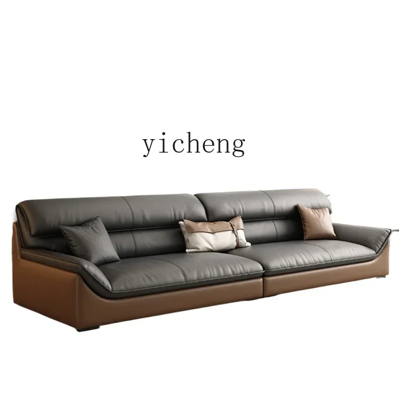 office sofa reception room leather sofa three-person modern business coffee table straight row