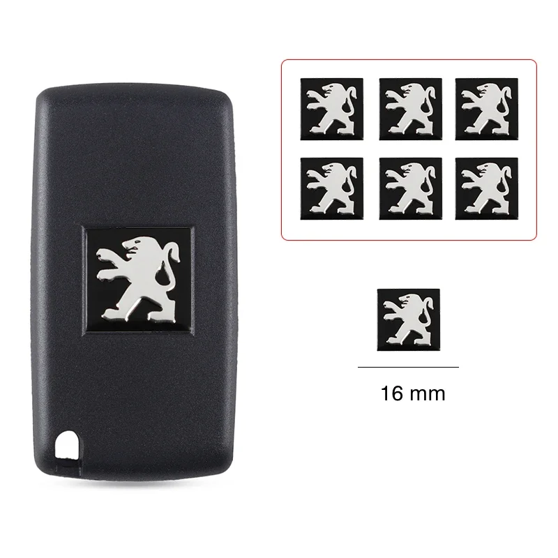 Car Remote Key Sticker Aluminum Emblem Decoration Decal For Peugeot 5008 408 308 Landtrek 208 2008 3008 Rifter 508 301 108 608