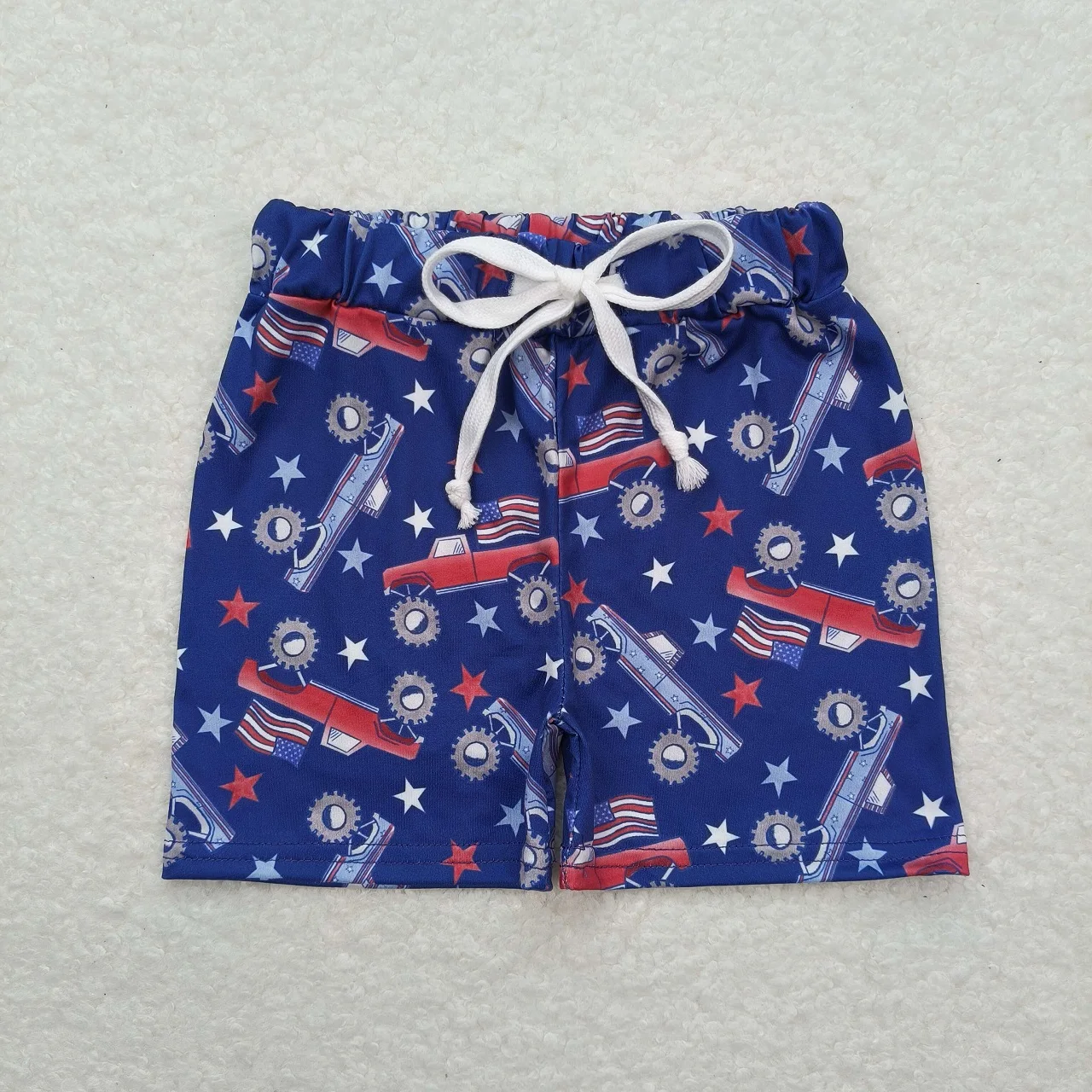 Wholesale Baby Boy Summer July 4th Trucks Cow Flags Shorts Clothing Kids Children Toddler Wear Clothes