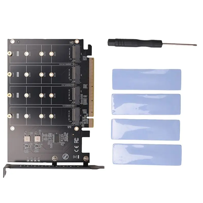 Reliable-PCIE Tom.2 NVME Adapter Nvme M.2 PCI Adapter 32Gbps PCI-E Card PCI X16 M Key SSD Computer Expansion Card Add Oncards,PC