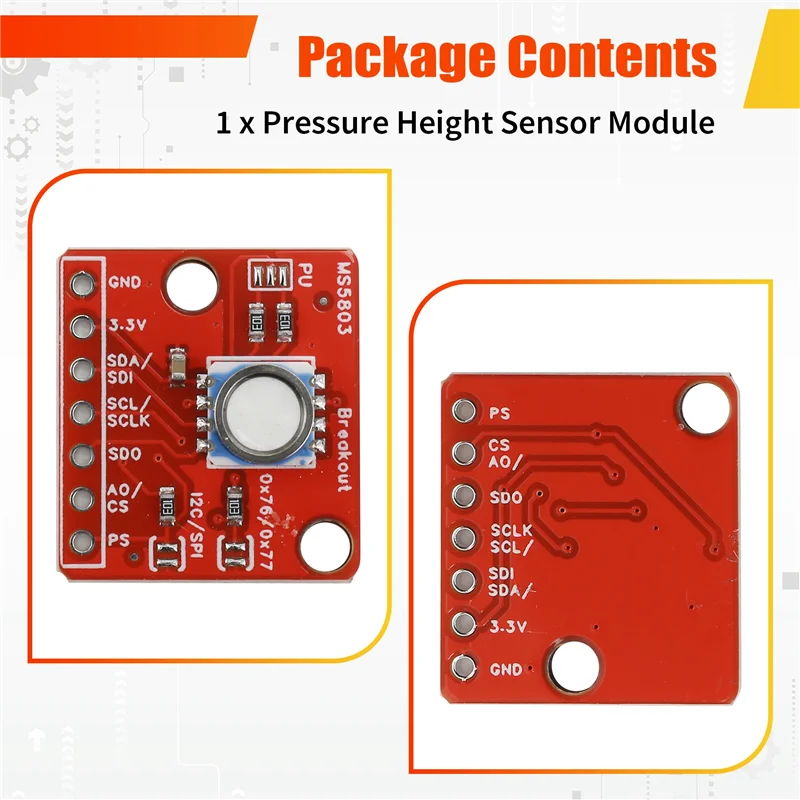 Superior-Für Arduino Kompatibel GY-MS5803-14BA Flüssigkeit Flüssigkeit Druck Sensor Breakout Modul Wasserdichte Messung Von Höhe Gas