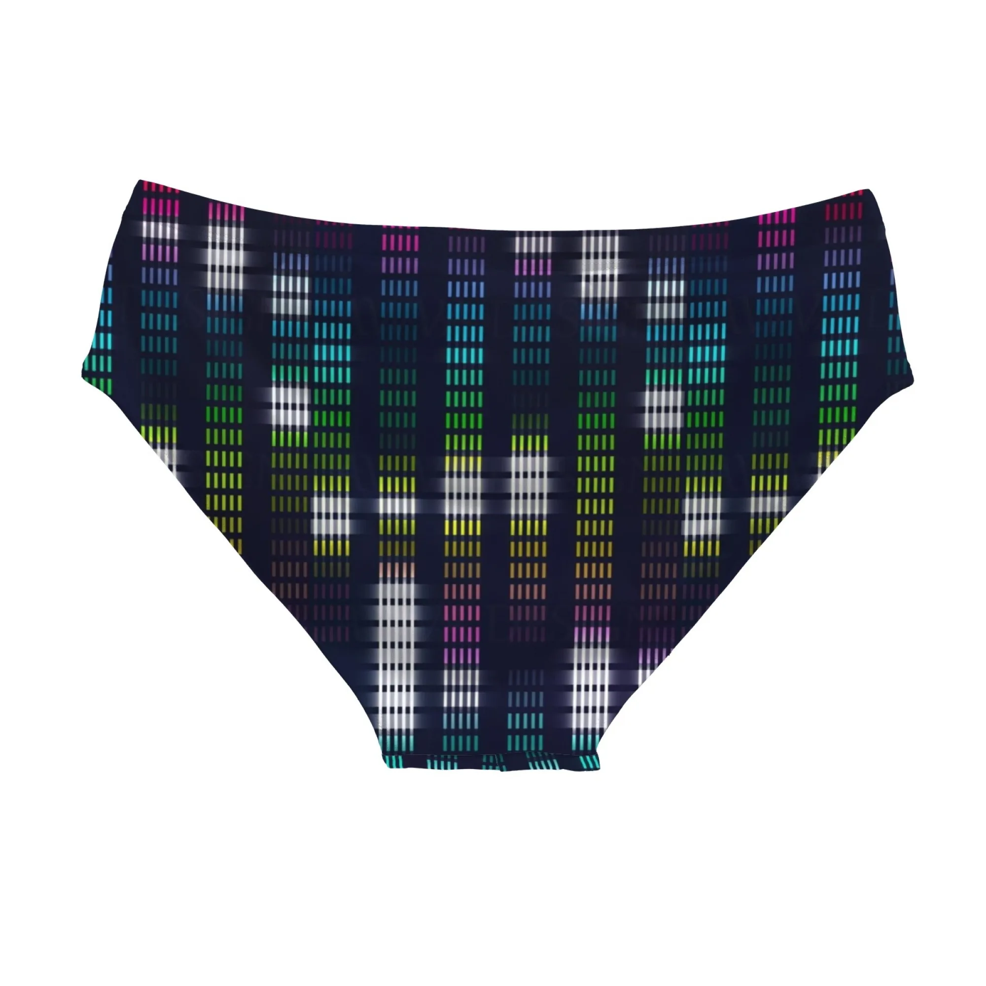 Neon Plaid Swim Trunks Slim Fit Durable Men's Drawstring Triangle Swim Trunks Water Parks Islands Sunbathing Men's Vacation Gift