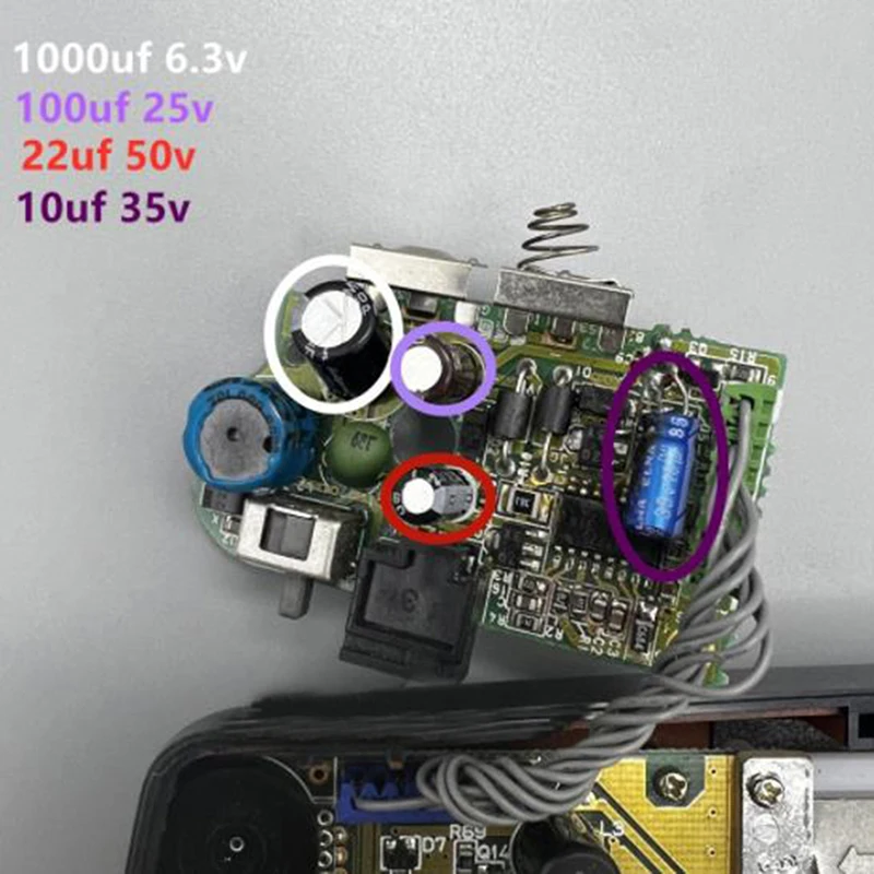 Capacitors For Sega Game Gear Gg Motherboard Capacitors Repair Replacement